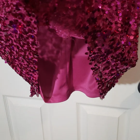 Wild Fable Pink sequined spaghetti strap mini slip dress - Picture 7 of 9